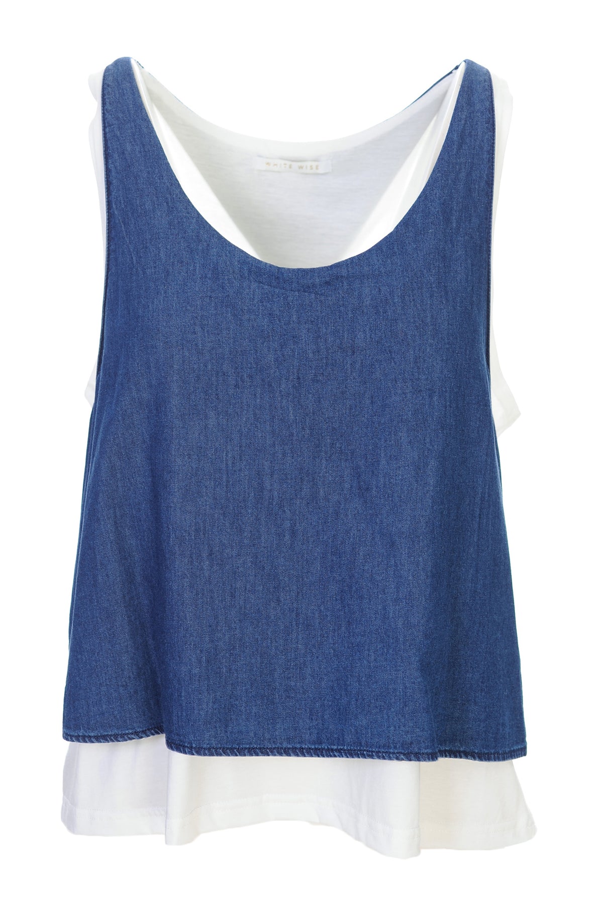 WHITE WISE Vestiti Donna Cotone Primavera/Estate